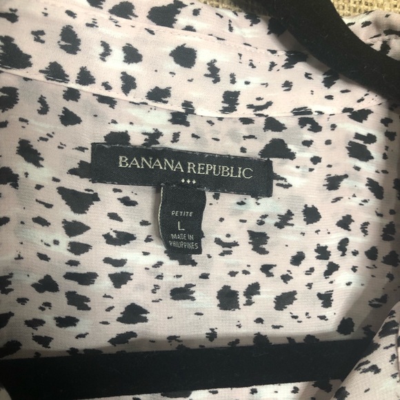 Banana Republic SZ LP Pink Black Top Fun Quirky - Picture 3 of 6